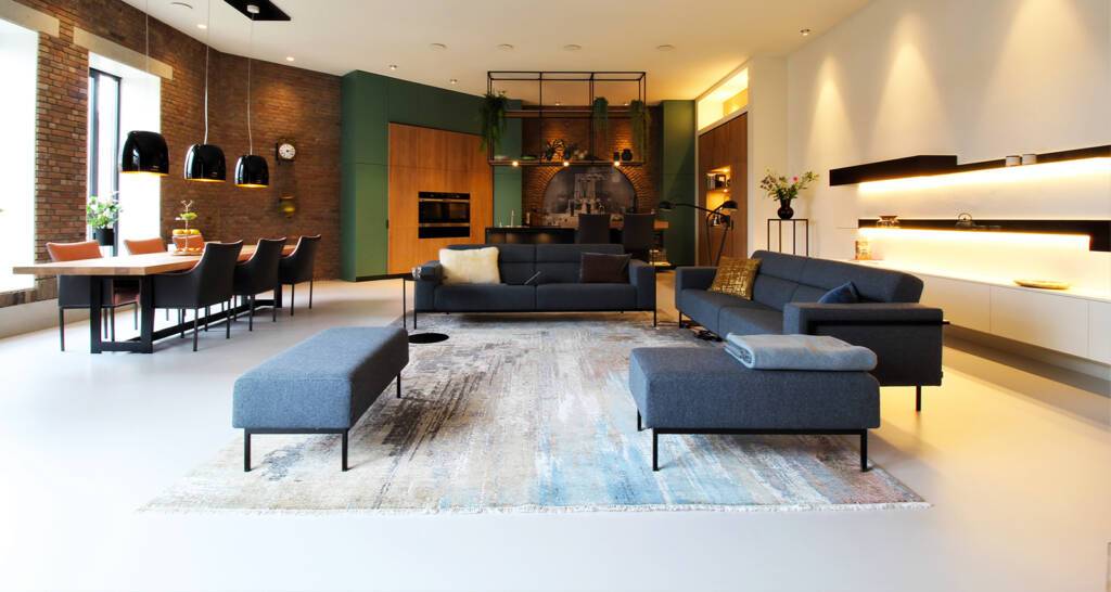PU MONO Gietvloer in moderne woonkamer van Motion