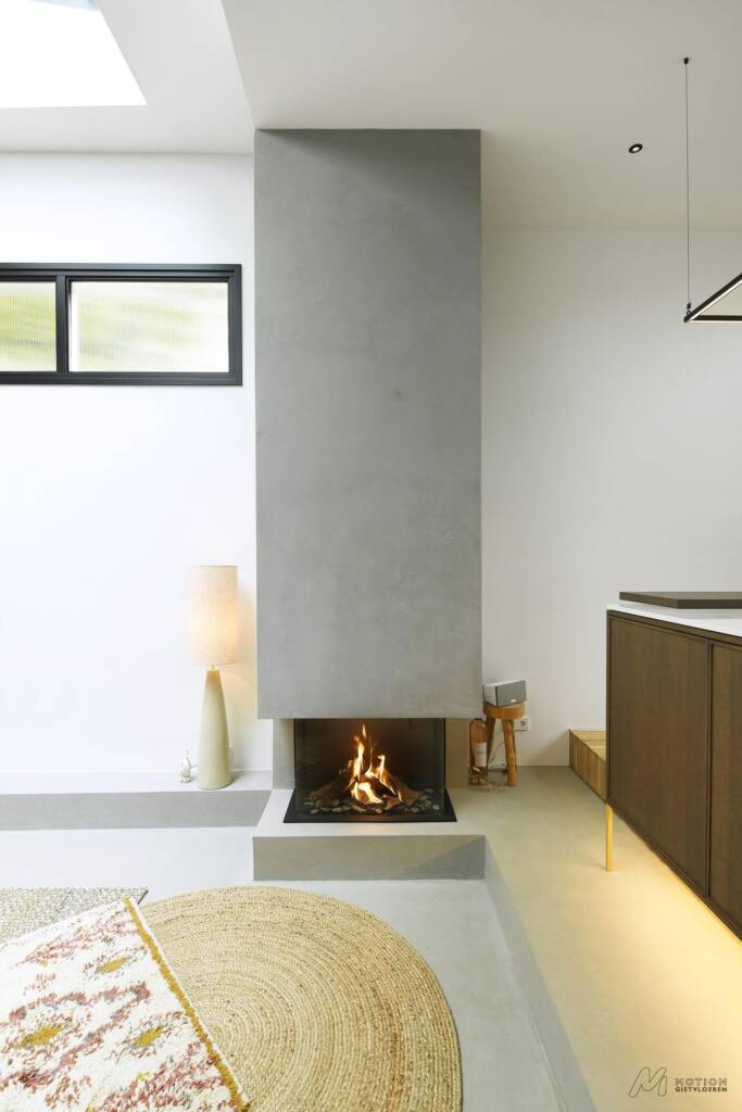 Verborgen parel in de stad open haard Motion Wall: Quartz
